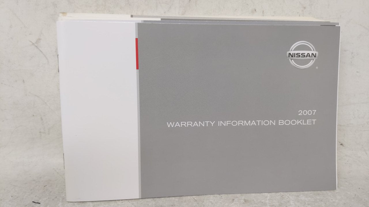 2007 Nissan Altima Owners Manual Book Guide OEM Used Auto Parts - Oemusedautoparts1.com