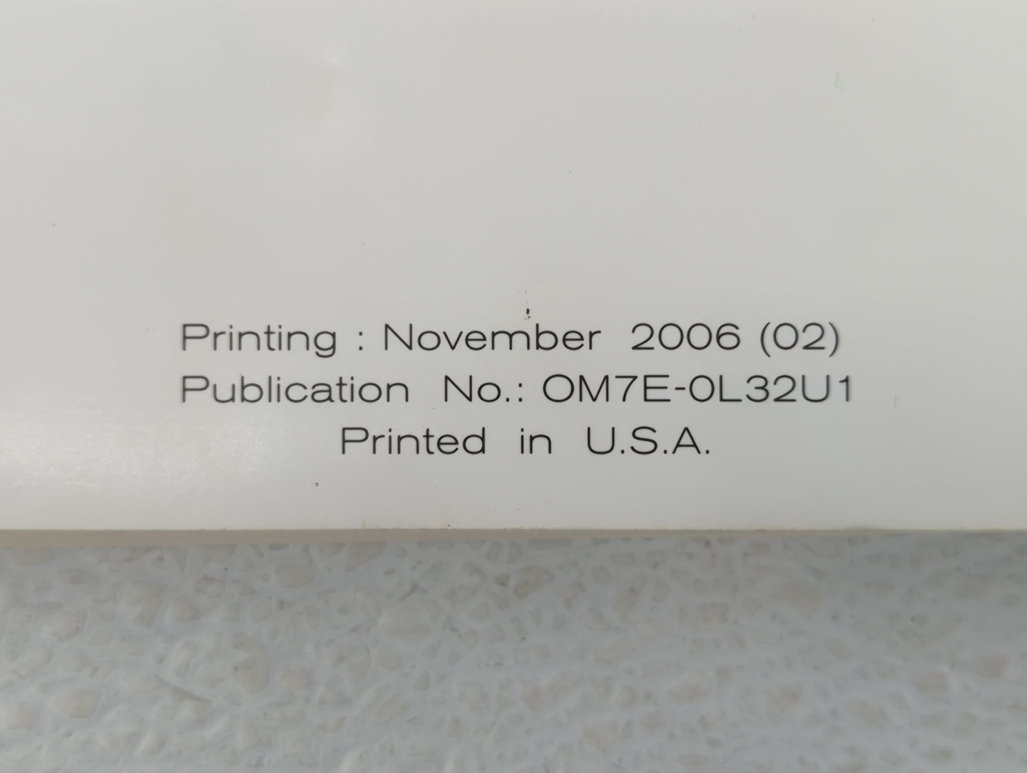 2007 Nissan Altima Owners Manual Book Guide P/N:OM7E-0L32U1 OEM Used Auto Parts - Oemusedautoparts1.com