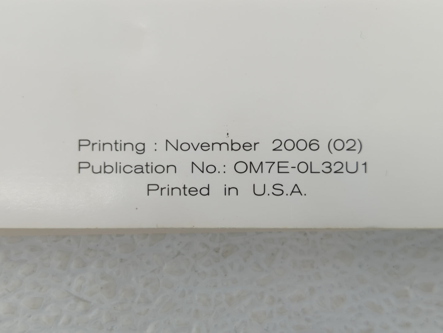 2007 Nissan Altima Owners Manual Book Guide P/N:OM7E-0L32U1 OEM Used Auto Parts - Oemusedautoparts1.com