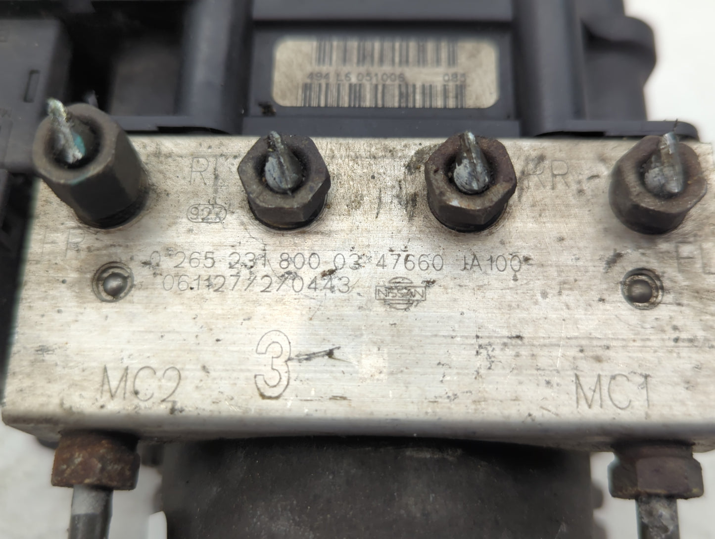 2007-2009 Nissan Altima ABS Pump Control Module Replacement P/N:47660 JA100 Fits Fits 2007 2008 2009 OEM Used Auto Parts - O