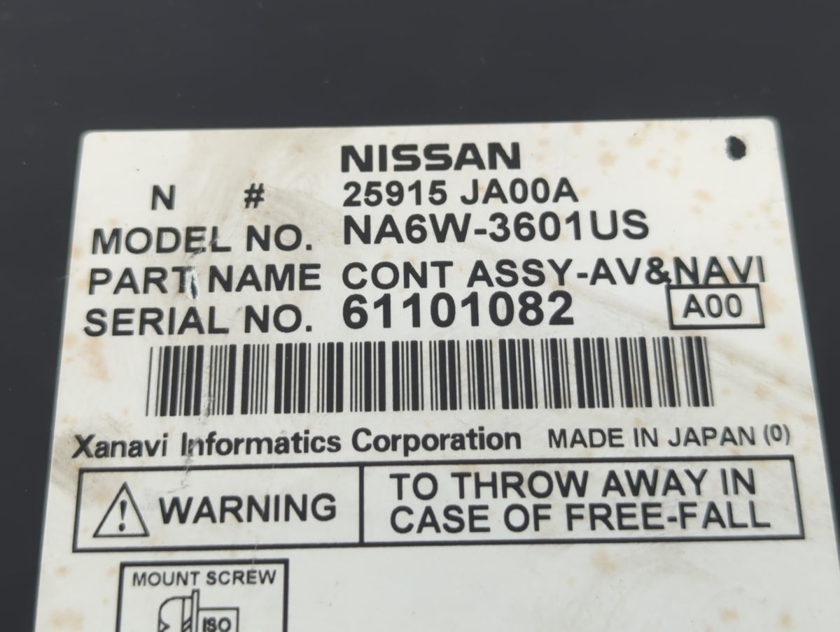 2007-2008 Nissan Altima Am Fm Cd Player Radio Receiver 673311 - Oemusedautoparts1.com