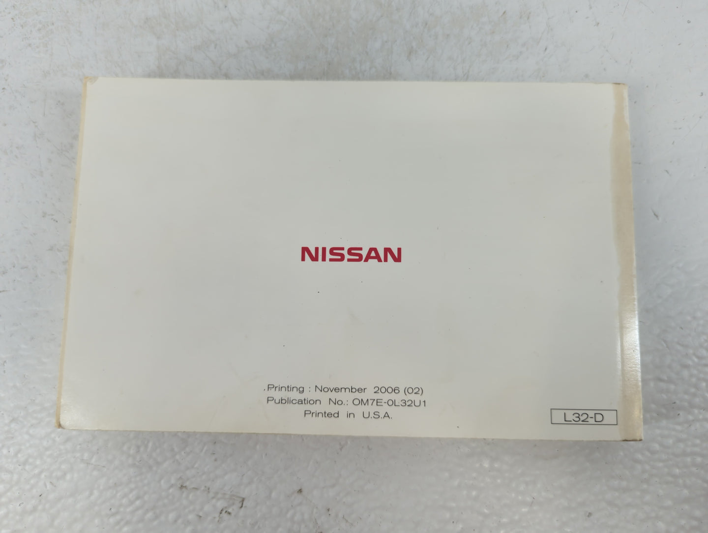 2007 Nissan Altima Owners Manual Book Guide OEM Used Auto Parts - Oemusedautoparts1.com