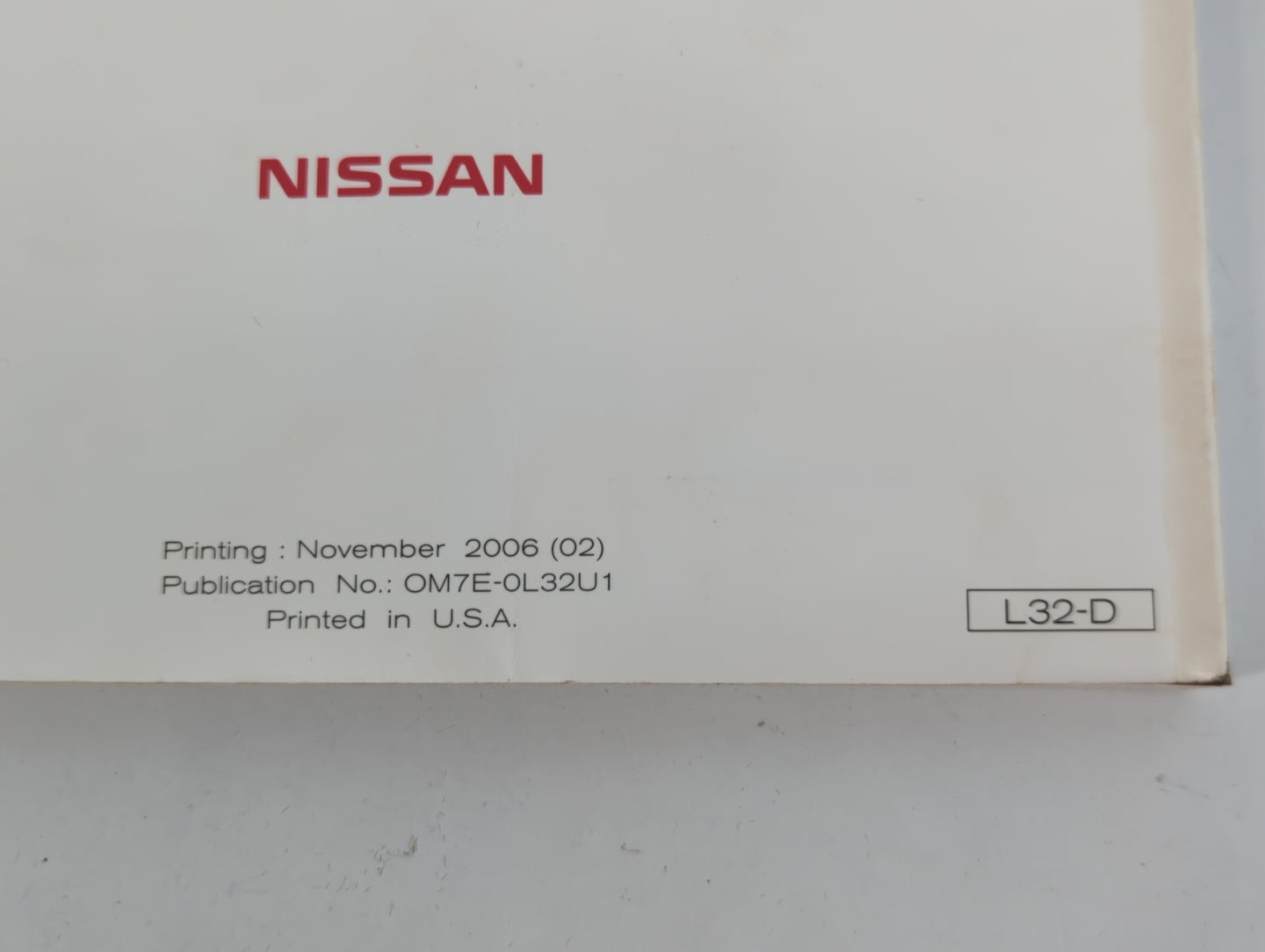 2007 Nissan Altima Owners Manual Book Guide P/N:OM7E-0L32U1 OEM Used Auto Parts - Oemusedautoparts1.com