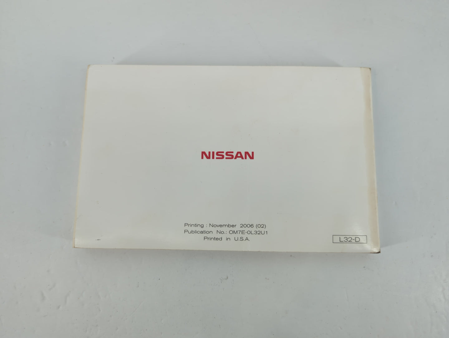 2007 Nissan Altima Owners Manual Book Guide P/N:OM7E-0L32U1 OEM Used Auto Parts - Oemusedautoparts1.com