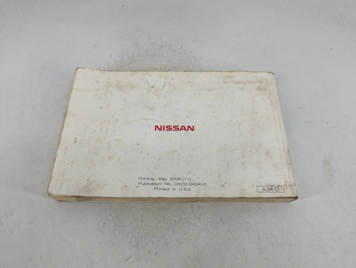 2007 Nissan Maxima Owners Manual Book Guide P/N:OM7E-0A34U0 OEM Used Auto Parts - Oemusedautoparts1.com