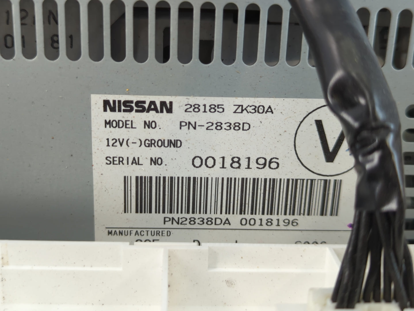 2007 Nissan Maxima Radio AM FM Cd Player Receiver Replacement P/N:28185 ZK30A Fits OEM Used Auto Parts - Oemusedautoparts1.c