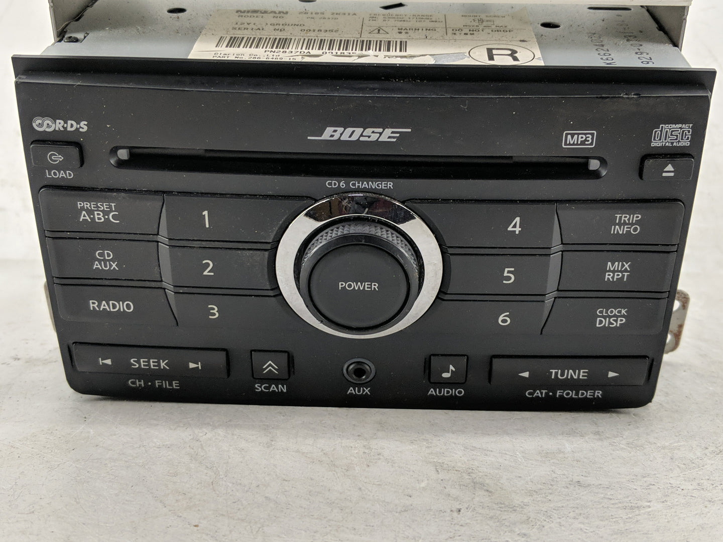 2007-2008 Nissan Maxima Radio AM FM Cd Player Receiver Replacement P/N:28185 ZK31A Fits Fits 2007 2008 OEM Used Auto Parts -