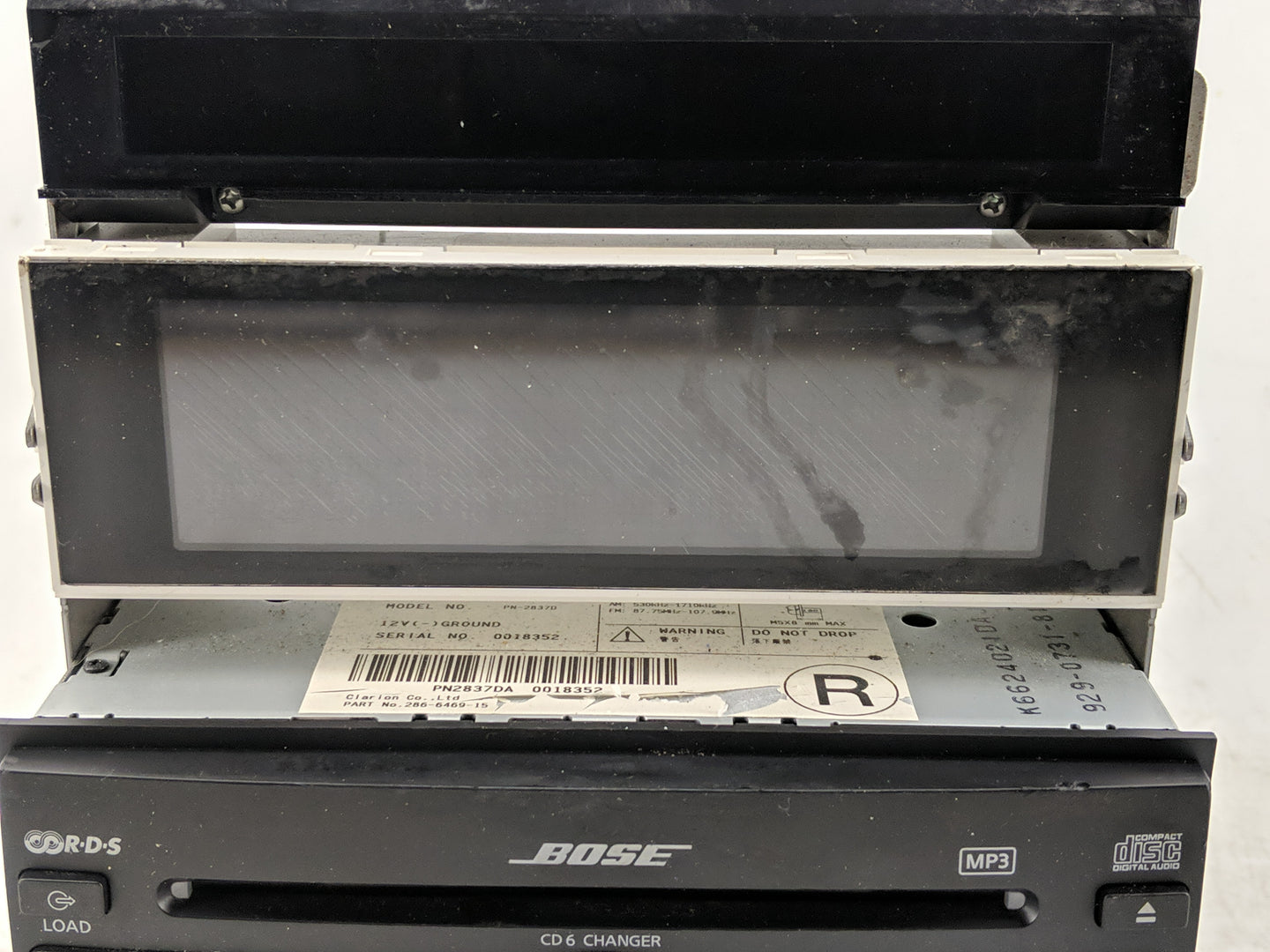 2007-2008 Nissan Maxima Radio AM FM Cd Player Receiver Replacement P/N:28185 ZK31A Fits Fits 2007 2008 OEM Used Auto Parts -