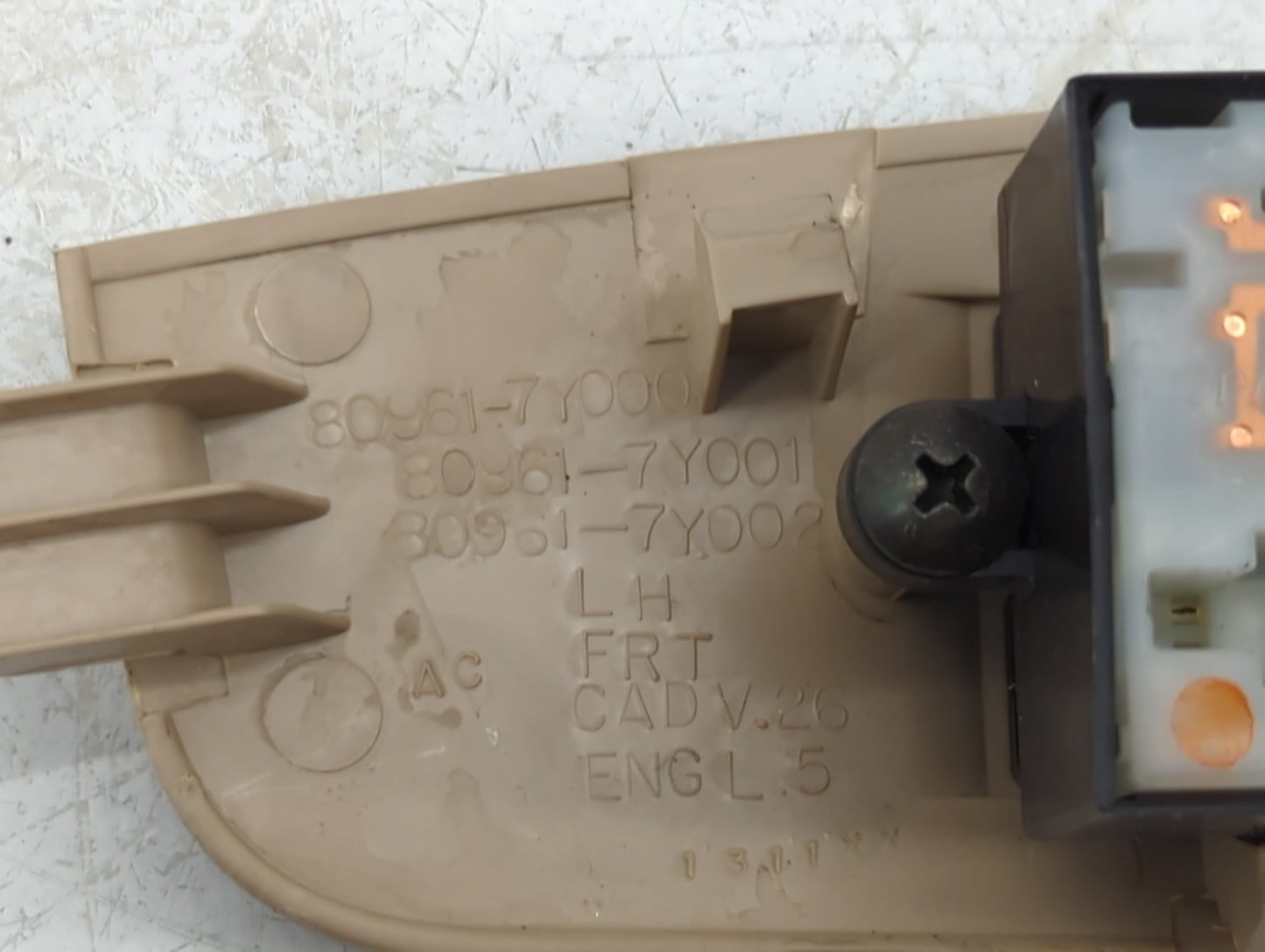 2004-2008 Nissan Maxima Master Power Window Switch Replacement Driver Side Left P/N:80961-7Y001 Fits OEM Used Auto Parts - O