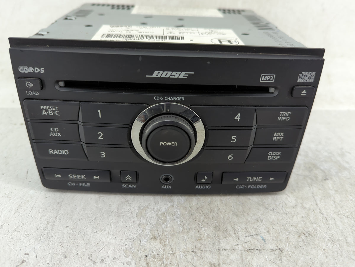 2007 Nissan Maxima Radio AM FM Cd Player Receiver Replacement P/N:28185 ZK31A OEM Used Auto Parts - Oemusedautoparts1.com