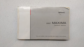compare product 2007 Nissan Maxima Owners Manual Book Guide P/N:OM7E-OA34UO OEM Used Auto Parts
