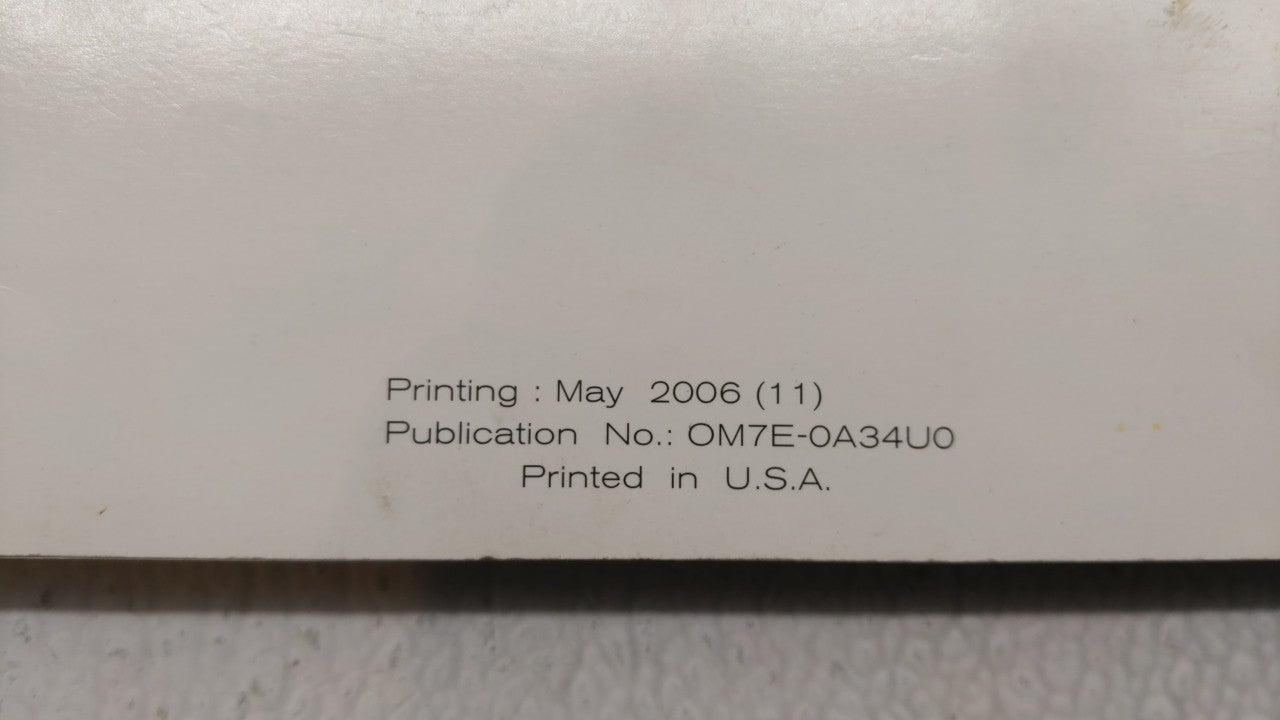 2007 Nissan Maxima Owners Manual Book Guide P/N:OM7E-OA34UO OEM Used Auto Parts - Oemusedautoparts1.com