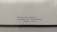 2007 Nissan Maxima Owners Manual Book Guide P/N:OM7E-OA34UO OEM Used Auto Parts - Oemusedautoparts1.com