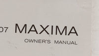 2007 Nissan Maxima Owners Manual Book Guide OEM Used Auto Parts - Oemusedautoparts1.com
