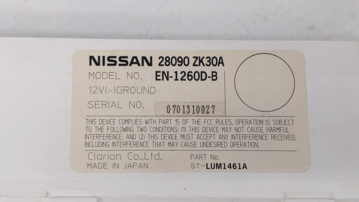 2007-2008 Nissan Maxima Information Radio Display Screen 290547 - Oemusedautoparts1.com