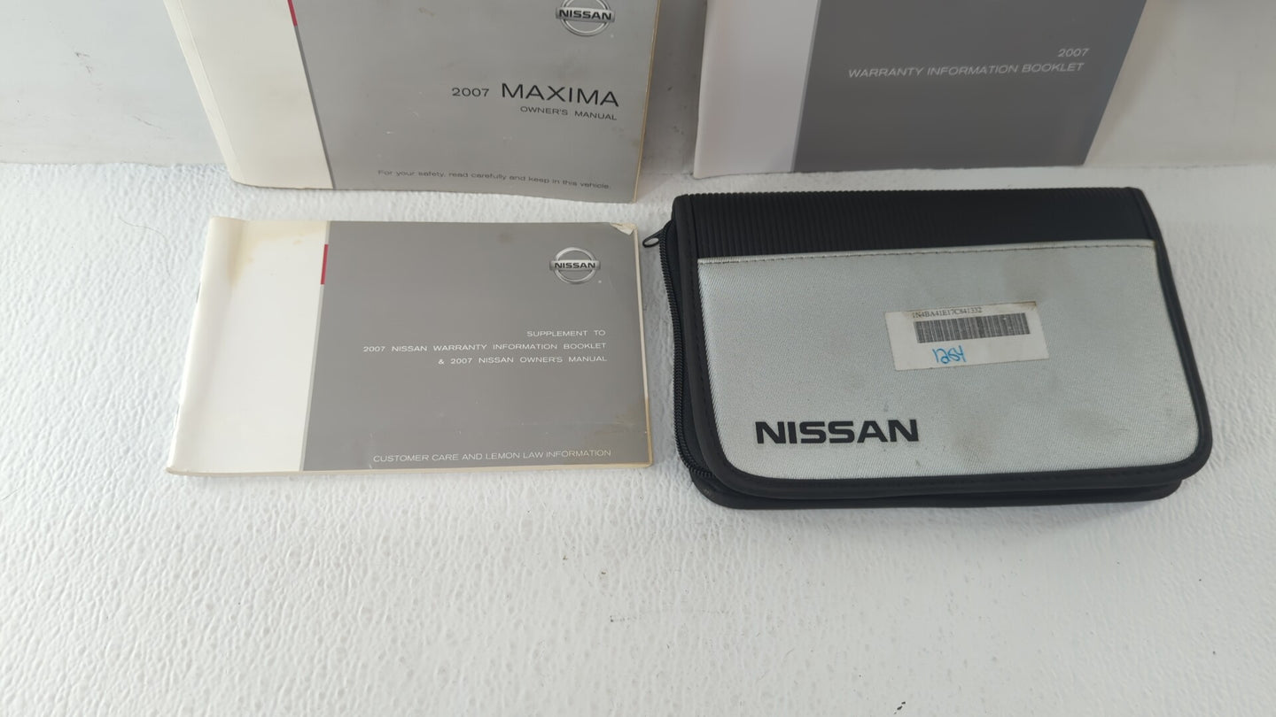 2007 Nissan Maxima Owners Manual Book Guide OEM Used Auto Parts - Oemusedautoparts1.com