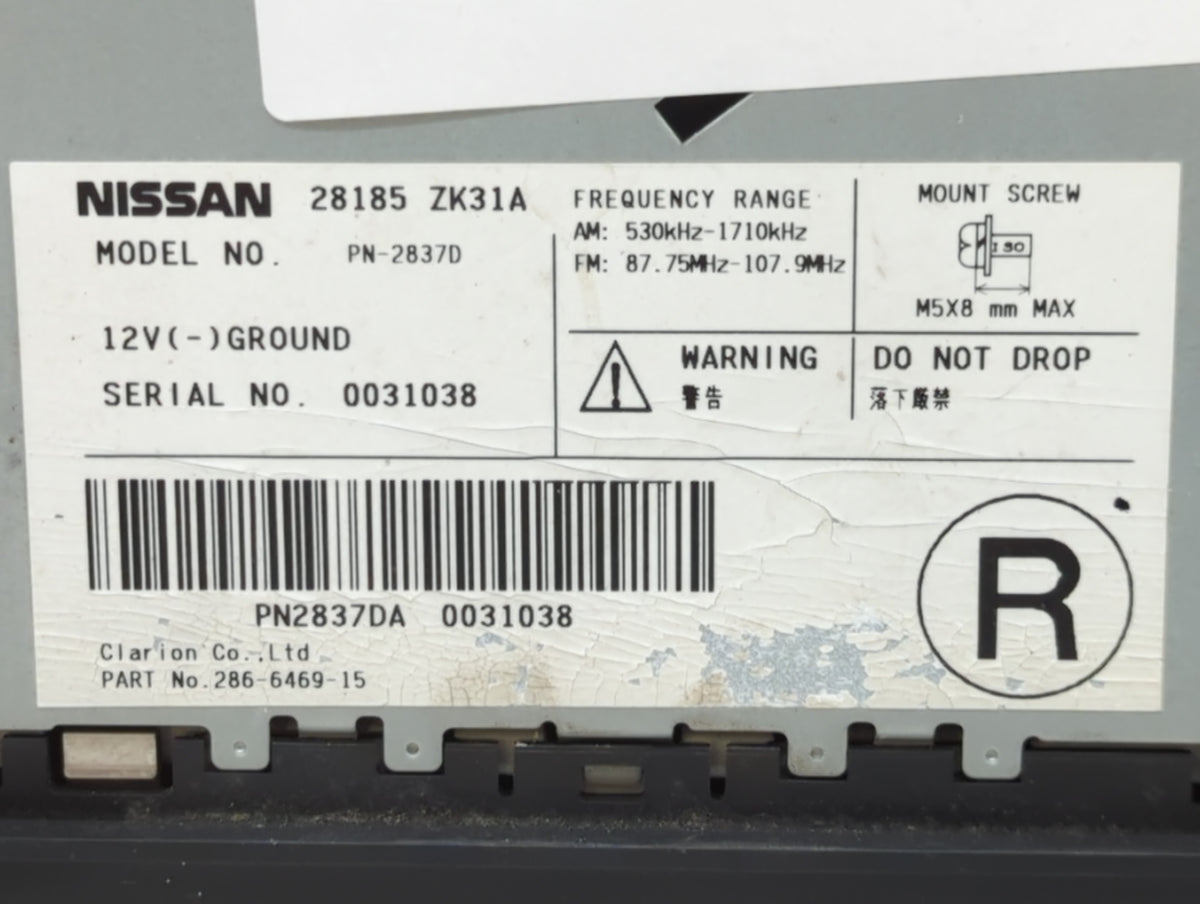 2007-2007 Nissan Maxima Am Fm Cd Player Radio Receiver 609954 - Oemusedautoparts1.com