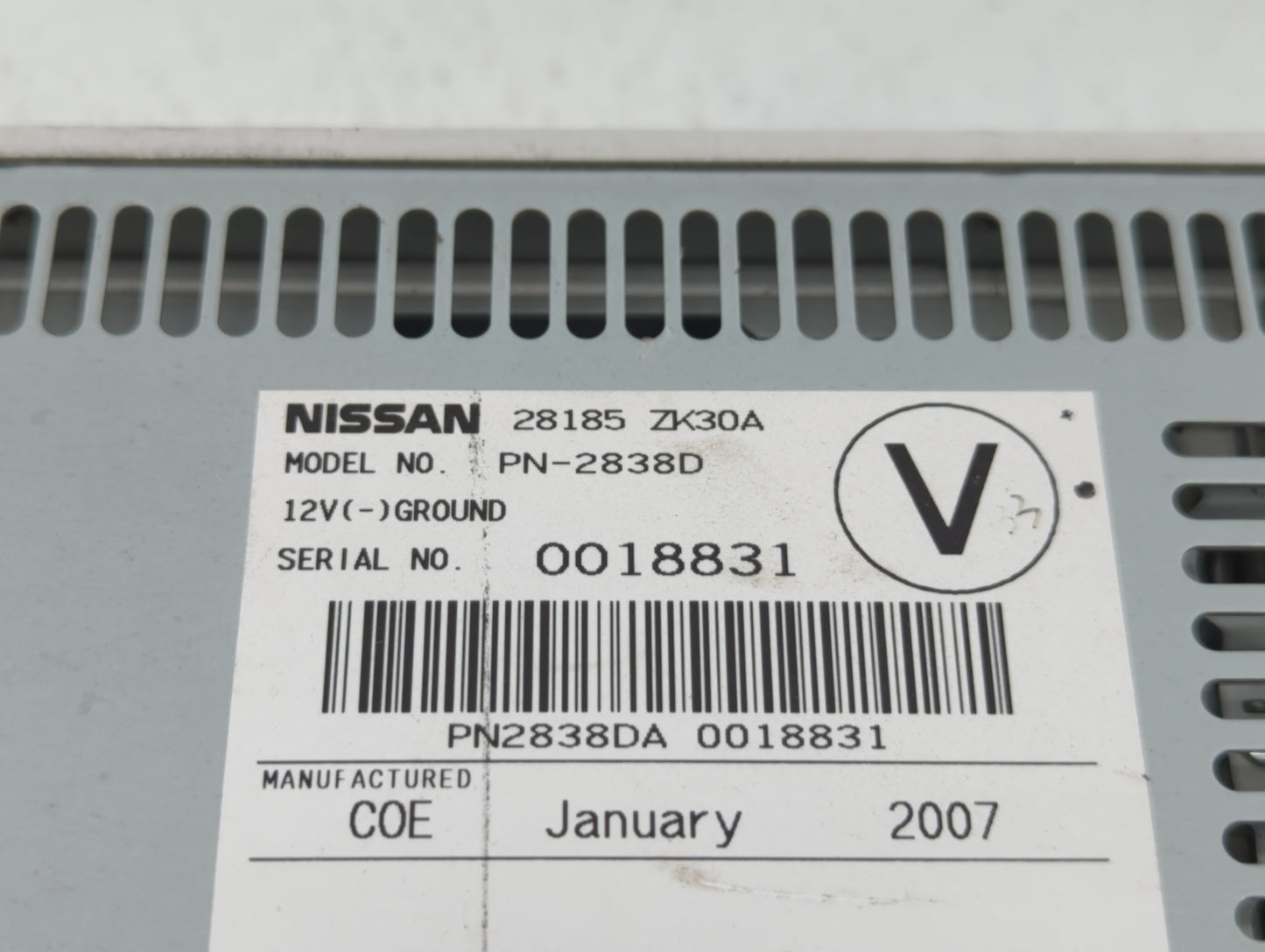 2007-2007 Nissan Maxima Am Fm Cd Player Radio Receiver - Oemusedautoparts1.com