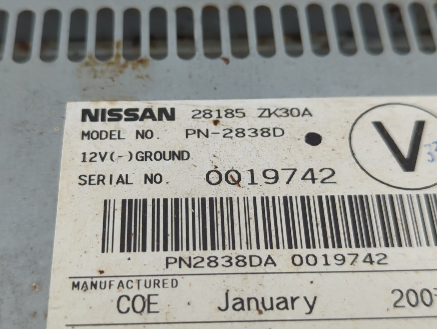2007 Nissan Maxima Radio AM FM Cd Player Receiver Replacement P/N:28185 ZK30A Fits OEM Used Auto Parts - Oemusedautoparts1.c