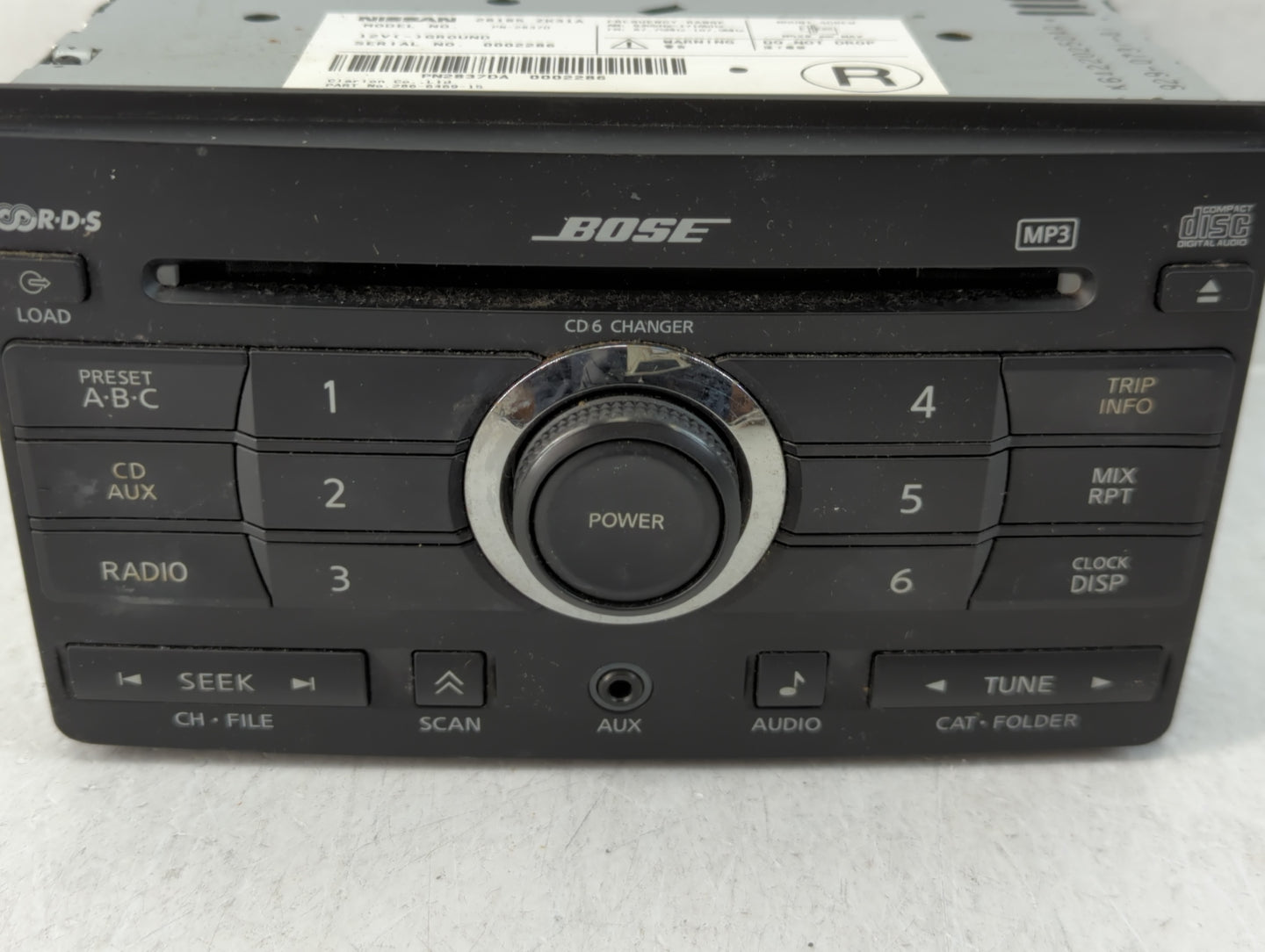 2007 Nissan Maxima Radio AM FM Cd Player Receiver Replacement P/N:28185 ZK31A Fits OEM Used Auto Parts - Oemusedautoparts1.c