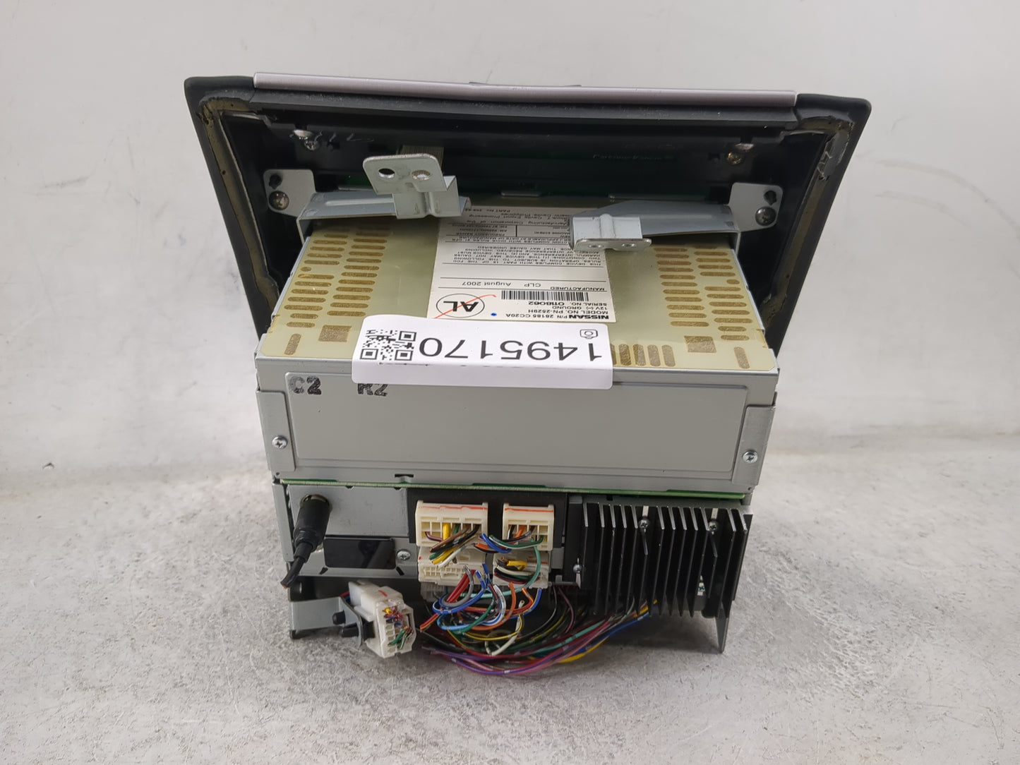 2006-2007 Nissan Murano Radio AM FM Cd Player Receiver Replacement P/N:28185 CC20A PN-2529H Fits Fits 2006 2007 OEM Used Aut