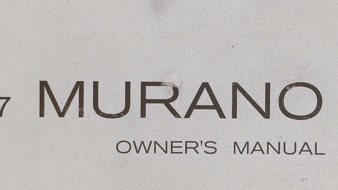 2007 Nissan Murano Owners Manual Book Guide OEM Used Auto Parts - Oemusedautoparts1.com