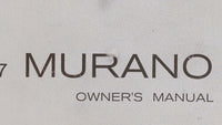 2007 Nissan Murano Owners Manual Book Guide OEM Used Auto Parts - Oemusedautoparts1.com