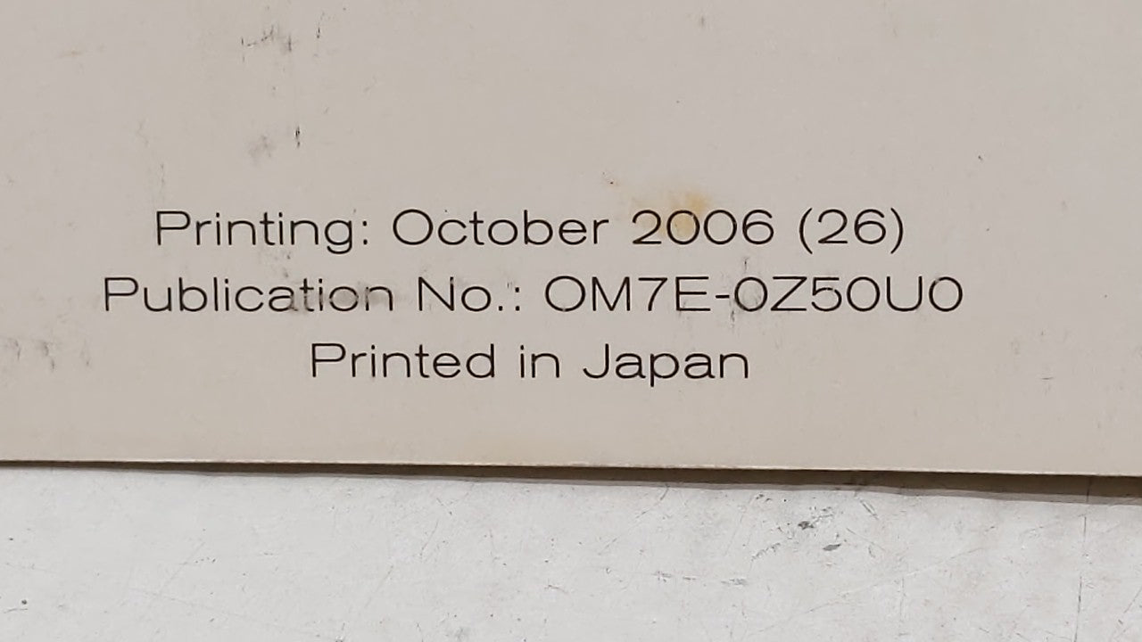 2007 Nissan Murano Owners Manual Book Guide OEM Used Auto Parts - Oemusedautoparts1.com