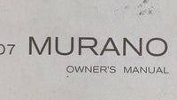 2007 Nissan Murano Owners Manual Book Guide OEM Used Auto Parts - Oemusedautoparts1.com