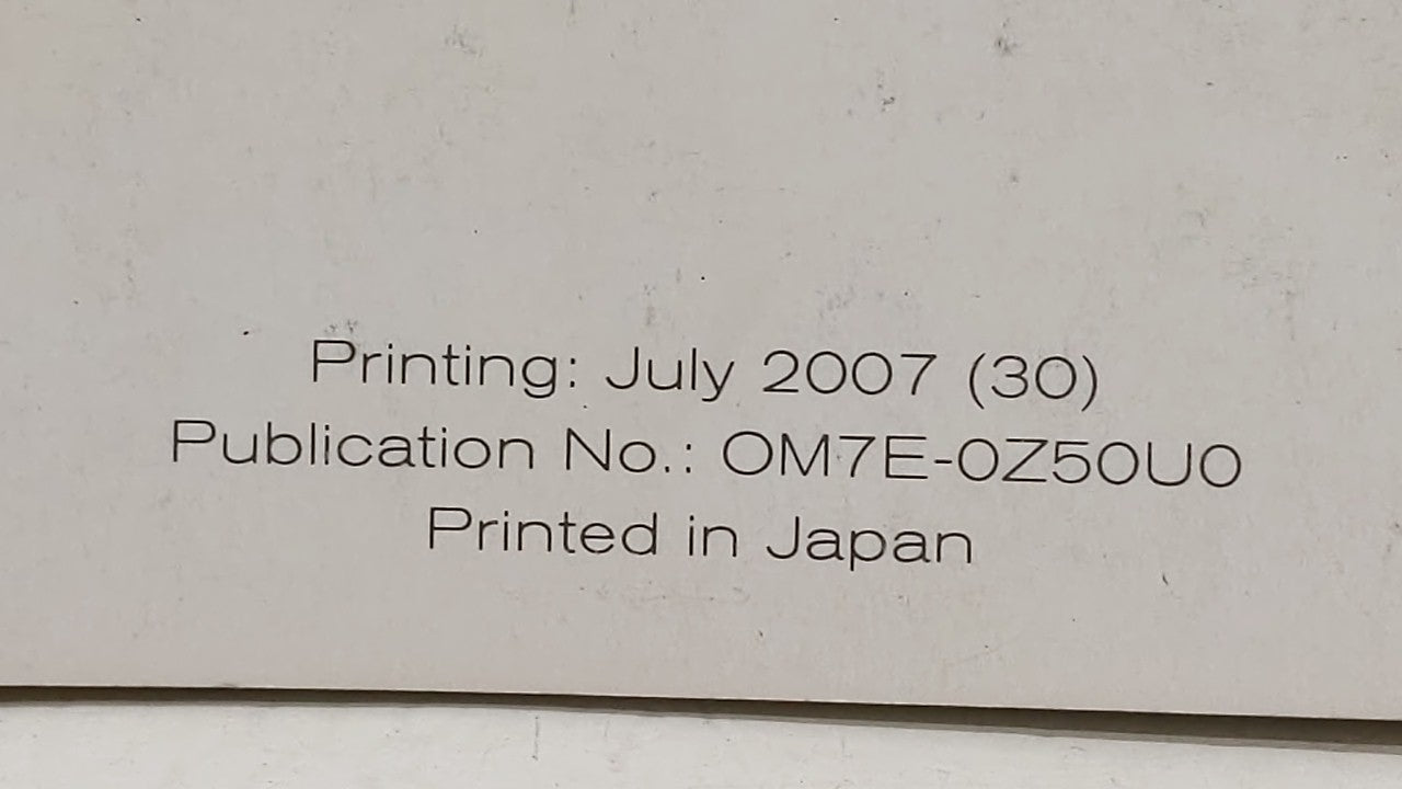2007 Nissan Murano Owners Manual Book Guide OEM Used Auto Parts - Oemusedautoparts1.com