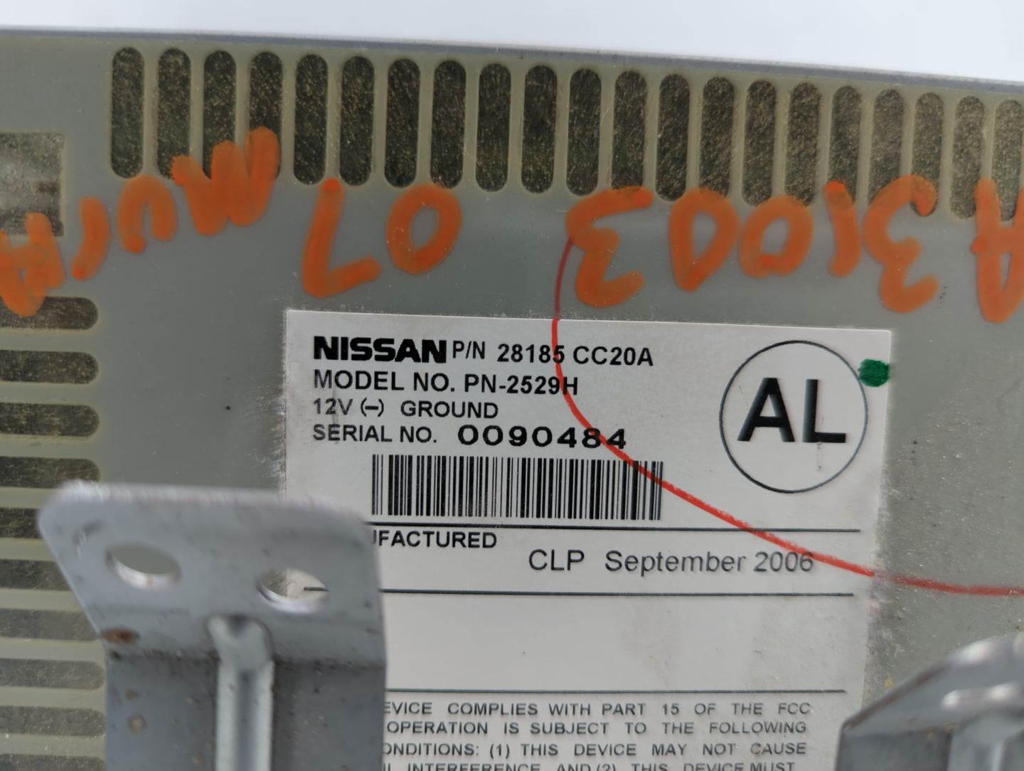 2006-2007 Nissan Murano Am Fm Cd Player Radio Receiver - Oemusedautoparts1.com