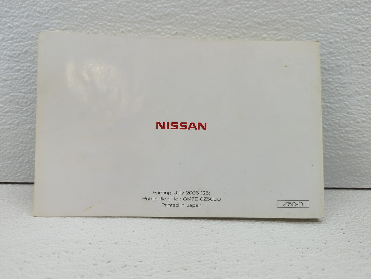 2007 Nissan Murano Owners Manual Book Guide OEM Used Auto Parts - Oemusedautoparts1.com