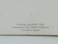 2007 Nissan Murano Owners Manual Book Guide OEM Used Auto Parts - Oemusedautoparts1.com