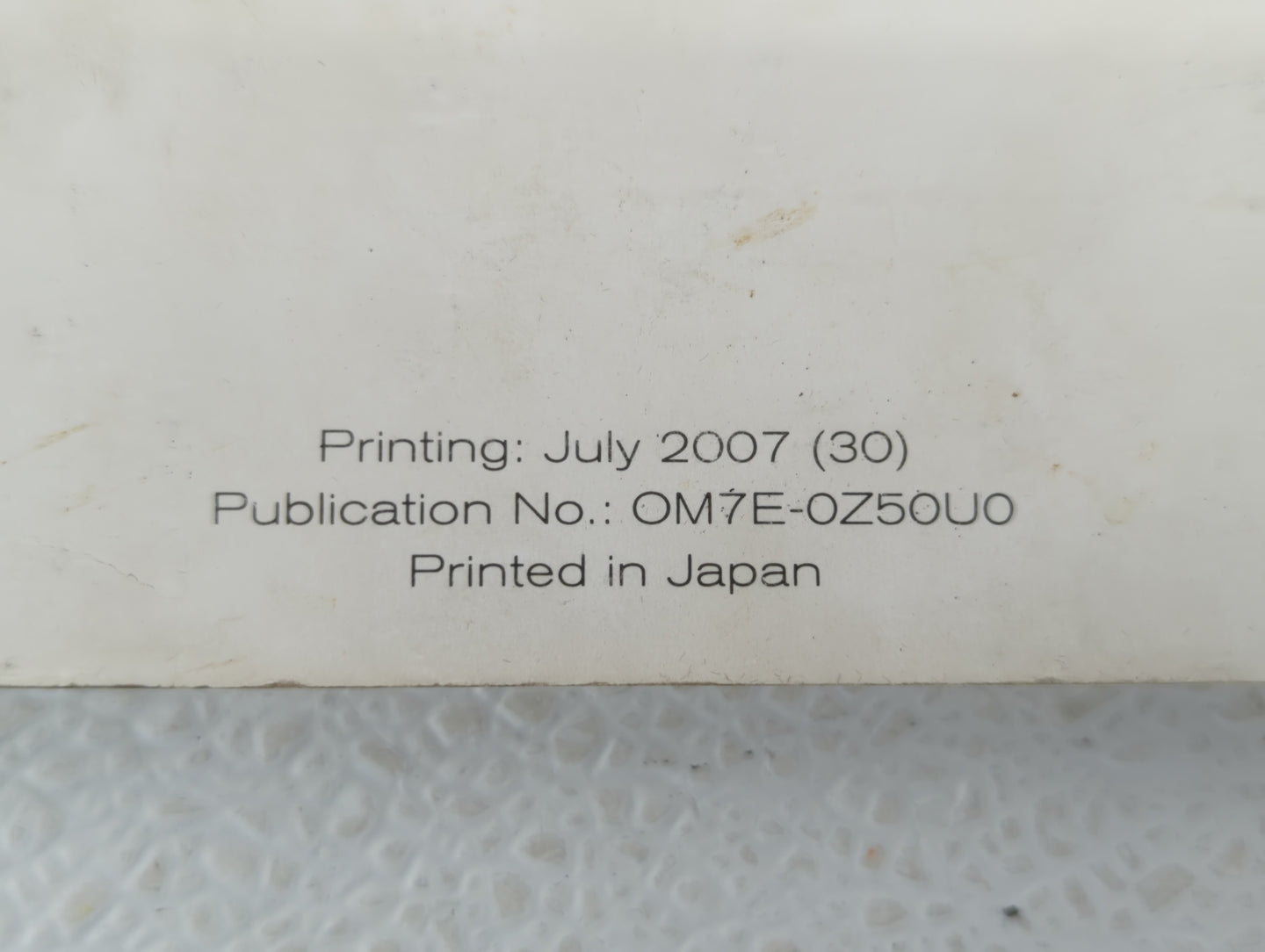 2007 Nissan Murano Owners Manual Book Guide OEM Used Auto Parts - Oemusedautoparts1.com