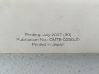 2007 Nissan Murano Owners Manual Book Guide OEM Used Auto Parts - Oemusedautoparts1.com