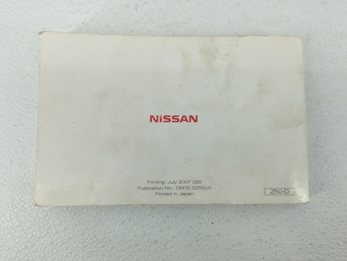 2007 Nissan Murano Owners Manual Book Guide OEM Used Auto Parts - Oemusedautoparts1.com