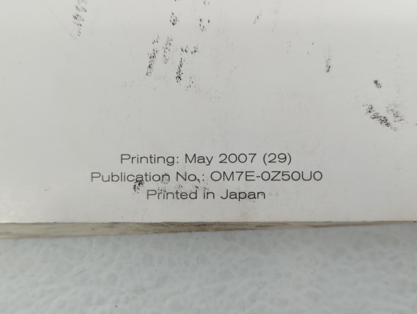 2007 Nissan Murano Owners Manual Book Guide P/N:OM7E-0Z50U0 OEM Used Auto Parts - Oemusedautoparts1.com