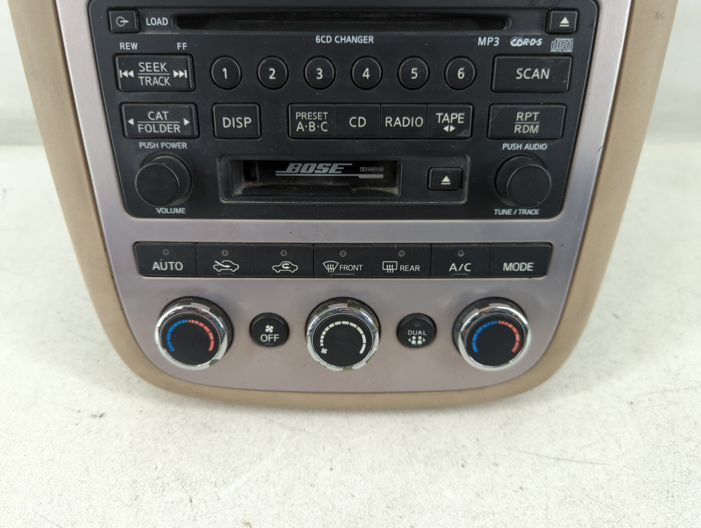 2007 Nissan Murano Radio AM FM Cd Player Receiver Replacement P/N:28188 CC200 Fits OEM Used Auto Parts - Oemusedautoparts1.c
