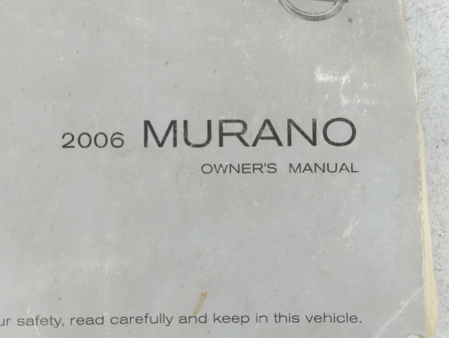2007 Nissan Murano Owners Manual Book Guide P/N:OM6E-OZ5OUO OEM Used Auto Parts - Oemusedautoparts1.com