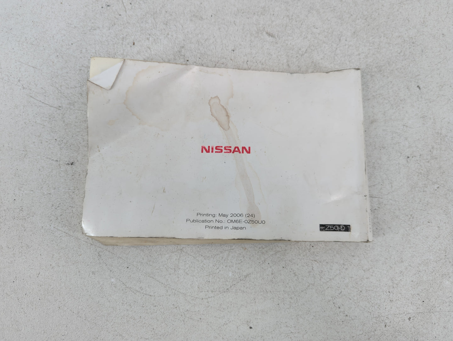 2007 Nissan Murano Owners Manual Book Guide P/N:OM6E-OZ5OUO OEM Used Auto Parts - Oemusedautoparts1.com