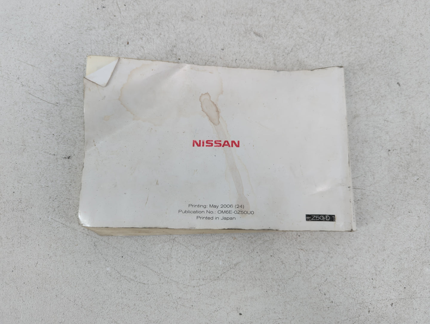 2007 Nissan Murano Owners Manual Book Guide P/N:OM6E-OZ5OUO OEM Used Auto Parts - Oemusedautoparts1.com