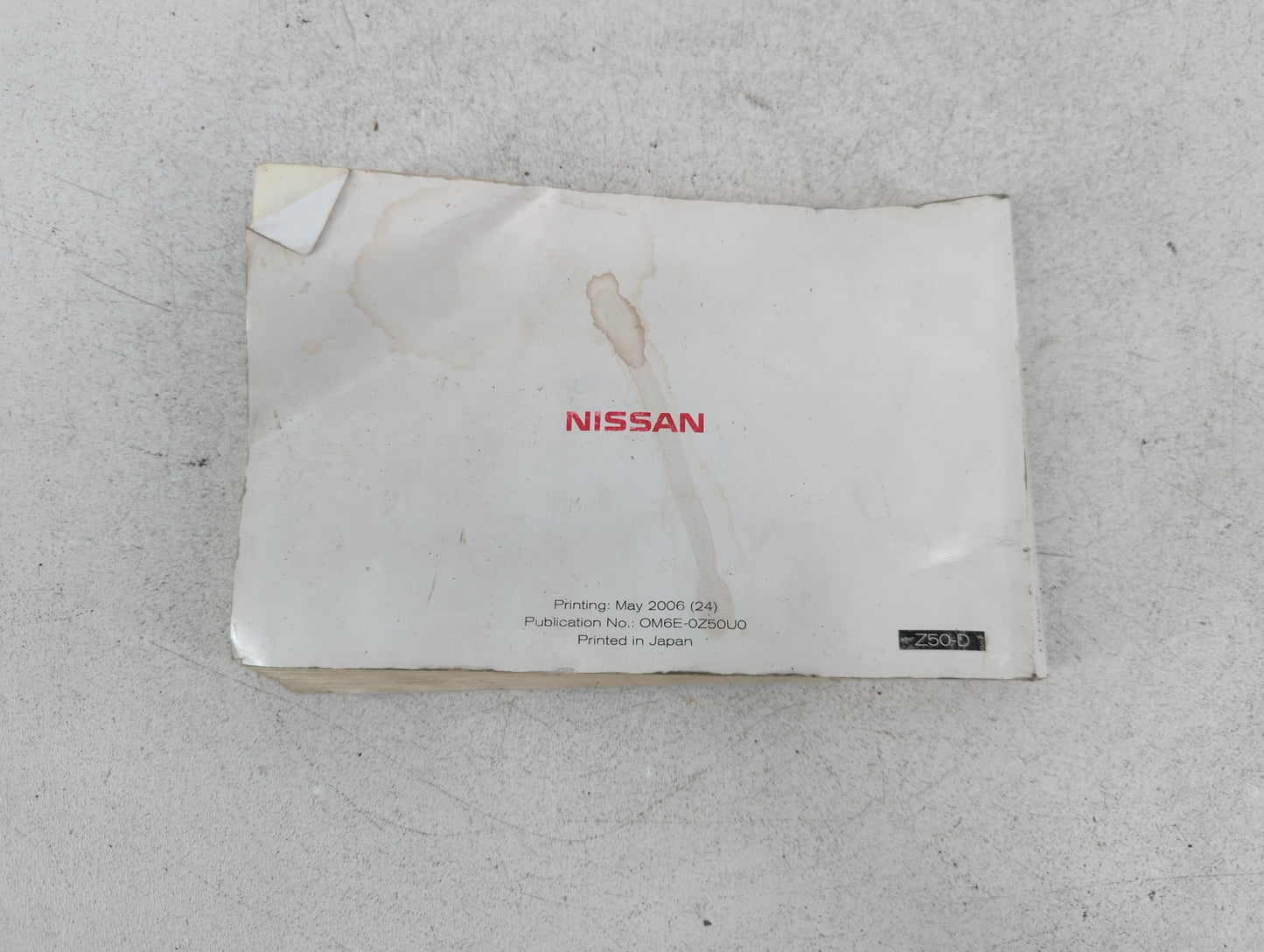 2007 Nissan Murano Owners Manual Book Guide P/N:OM6E-OZ5OUO OEM Used Auto Parts - Oemusedautoparts1.com