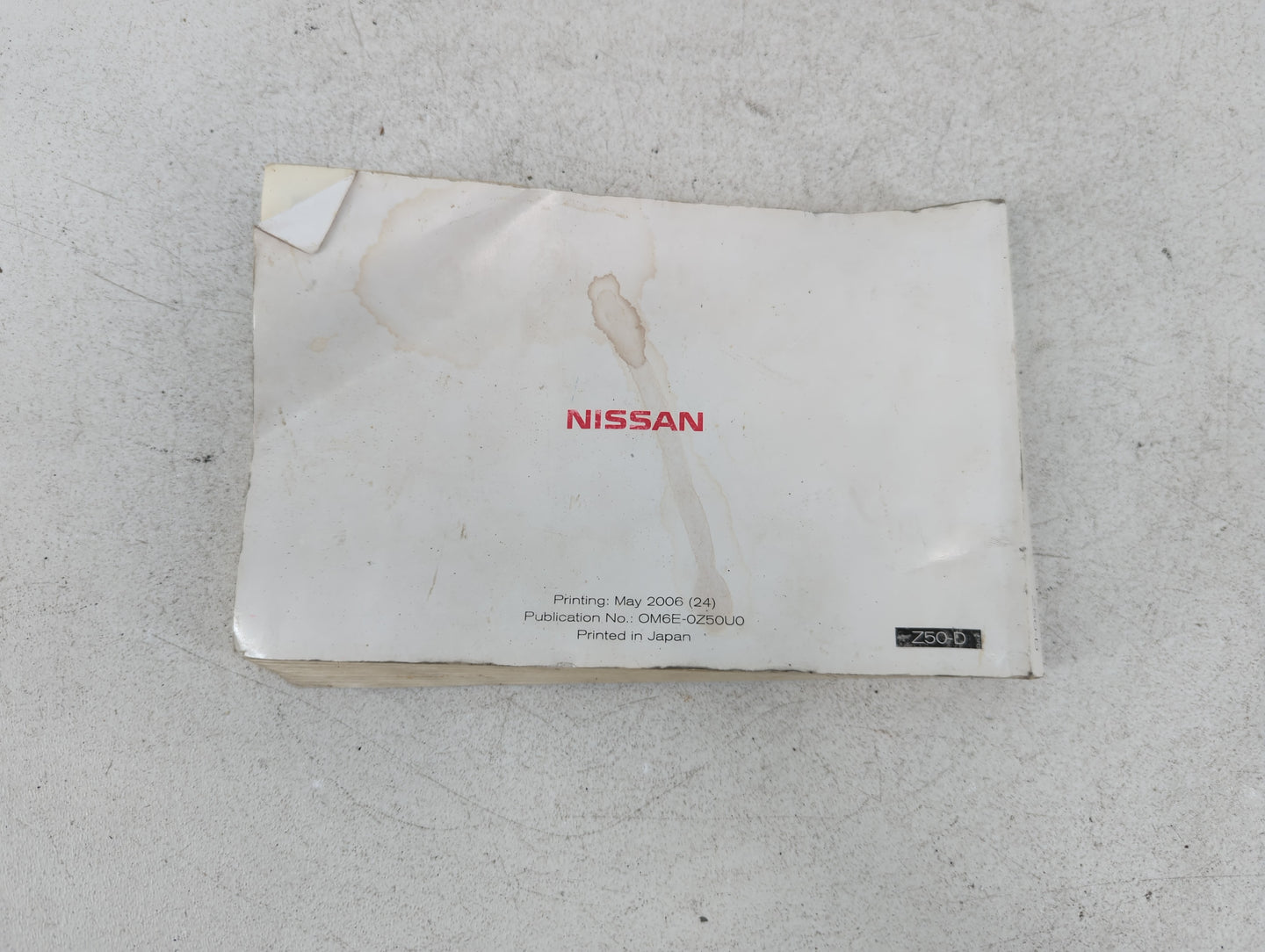 2007 Nissan Murano Owners Manual Book Guide P/N:OM6E-OZ5OUO OEM Used Auto Parts - Oemusedautoparts1.com