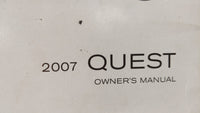2007 Nissan Quest Owners Manual Book Guide OEM Used Auto Parts - Oemusedautoparts1.com