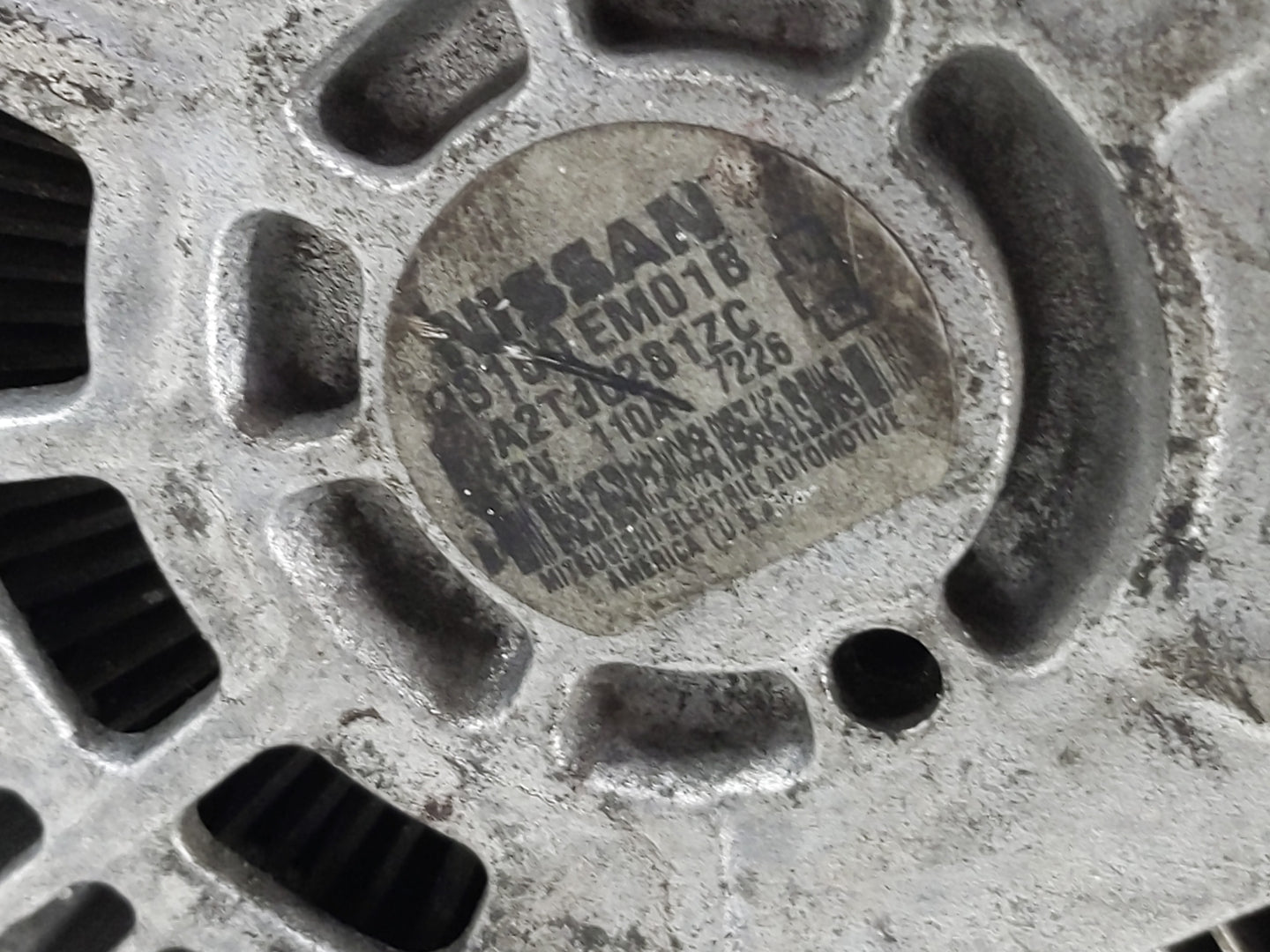 2007-2009 Nissan Sentra Alternator Replacement Generator Charging Assembly Engine OEM Fits Fits 2007 2008 2009 OEM Used Auto