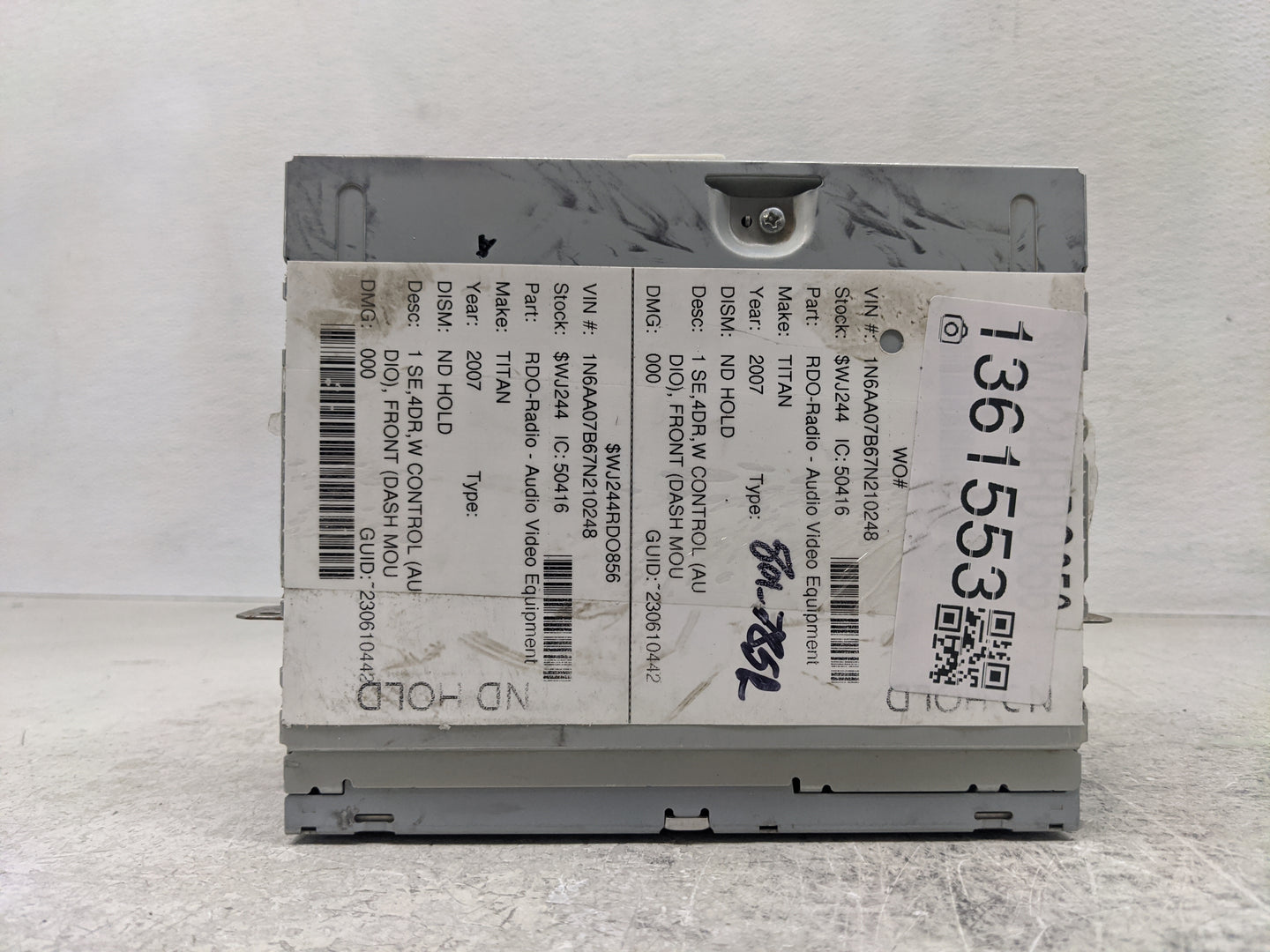 2007 Nissan Titan Radio AM FM Cd Player Receiver Replacement Fits OEM Used Auto Parts - Oemusedautoparts1.com