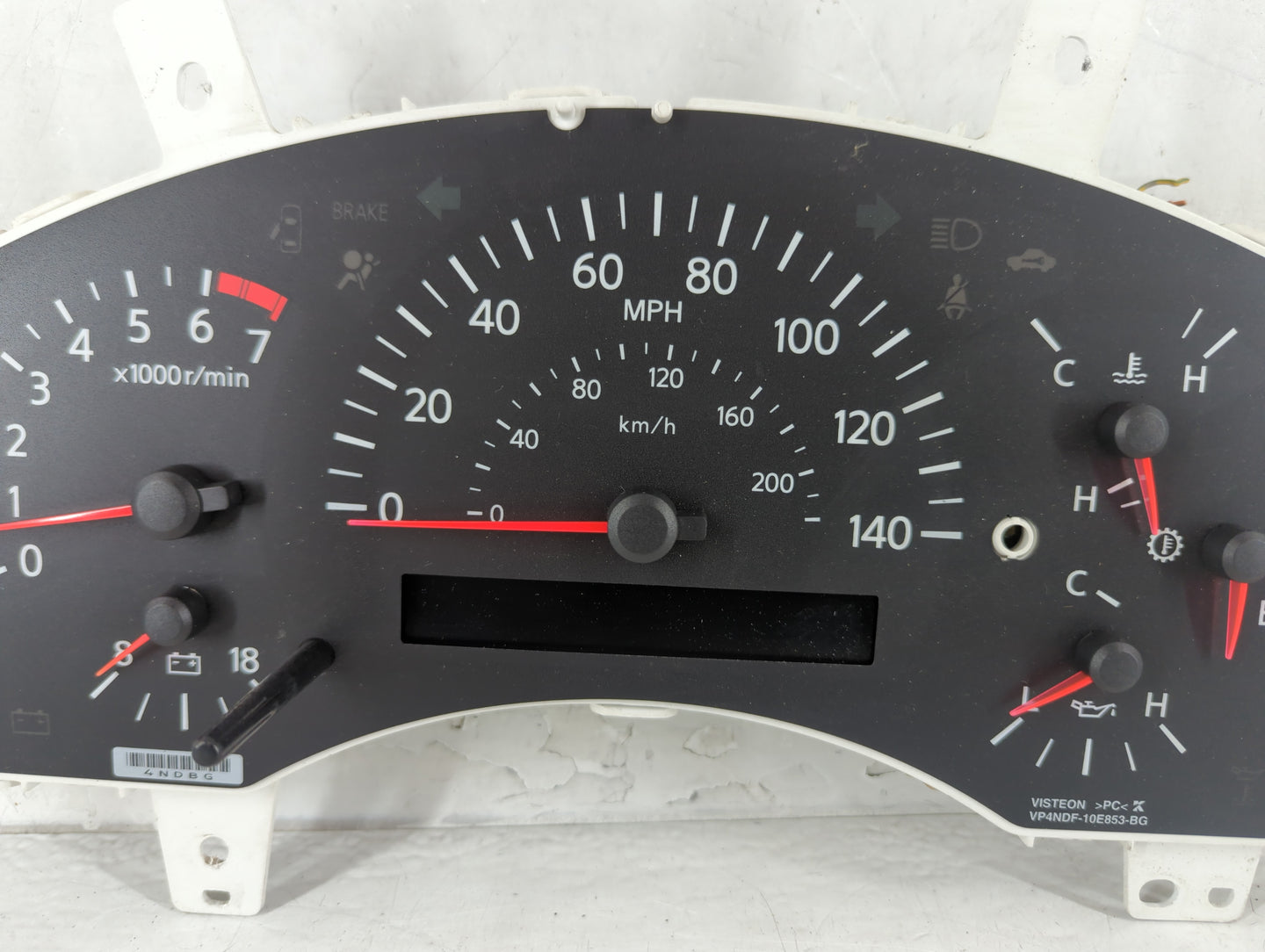 2007 Nissan Titan Instrument Cluster Speedometer Gauges Fits OEM Used Auto Parts - Oemusedautoparts1.com