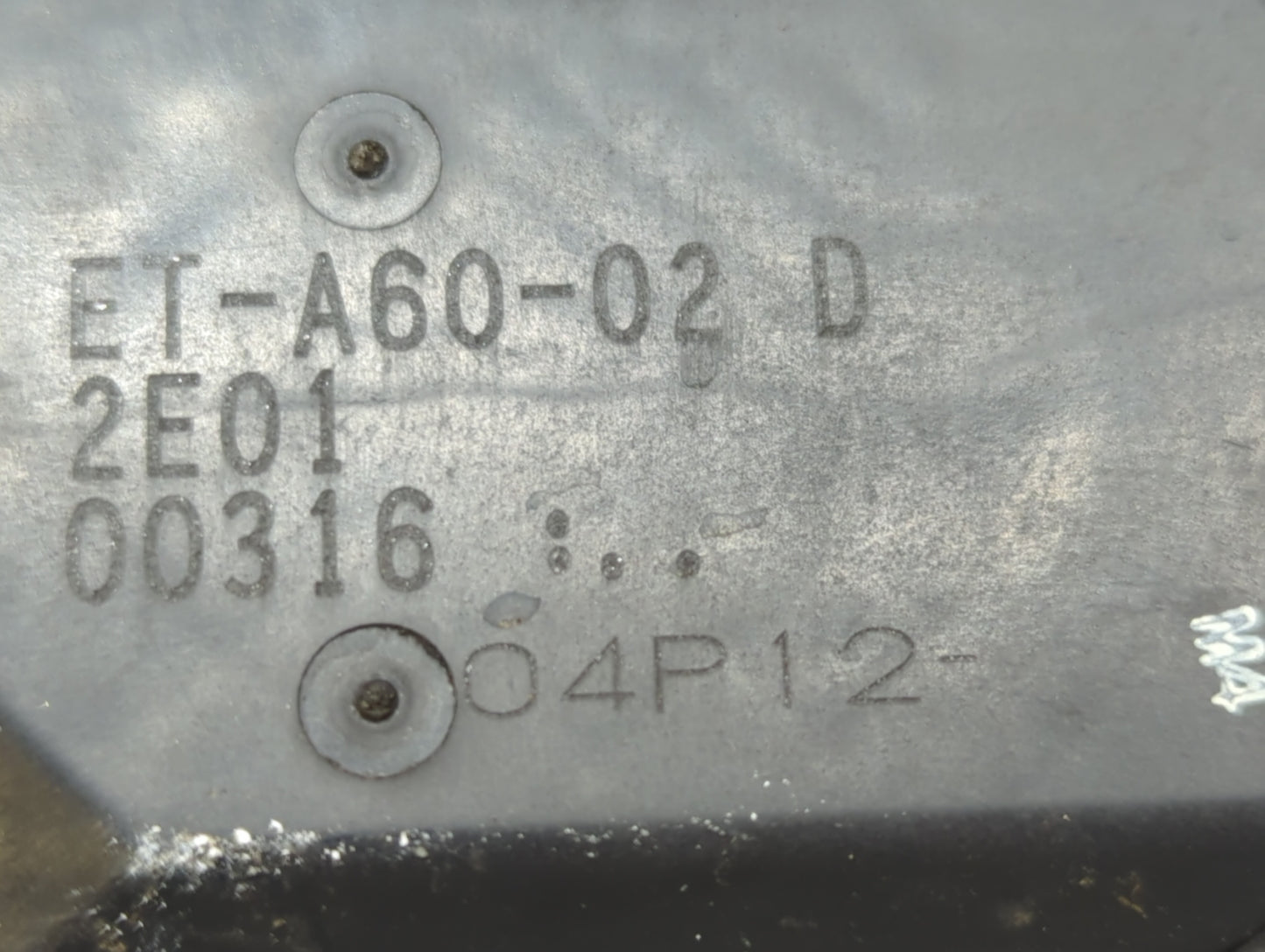 2007-2012 Nissan Versa Throttle Body P/N:ET-A60-02 E ET-A60-02 J Fits OEM Used Auto Parts - Oemusedautoparts1.com