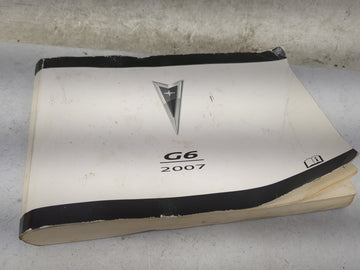 2007 Pontiac G6 Owners Manual Book Guide P/N:15864101 OEM Used Auto Parts - Oemusedautoparts1.com