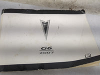 2007 Pontiac G6 Owners Manual Book Guide P/N:15864101 OEM Used Auto Parts - Oemusedautoparts1.com